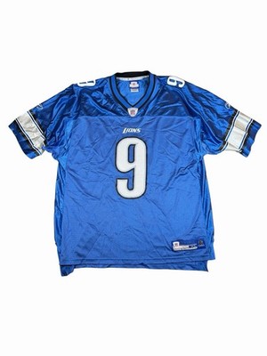 Reebok Detroit Lions Matthew Stafford #9 NFL Football Jersey Men s XL Blue