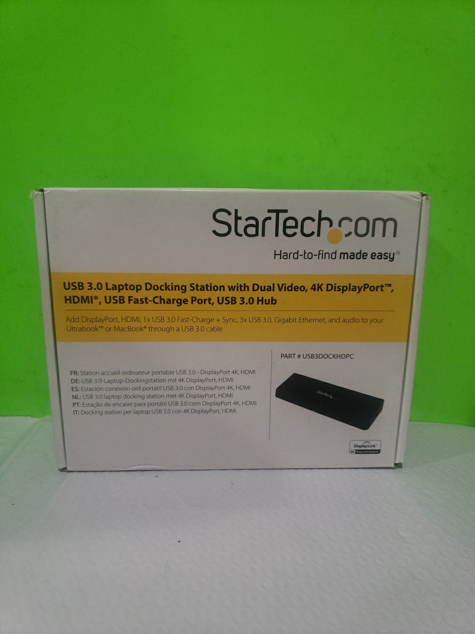 StarTech USB 3.0 Universal Docking Station - Black (USB3DOCKHDPC) Open Box 