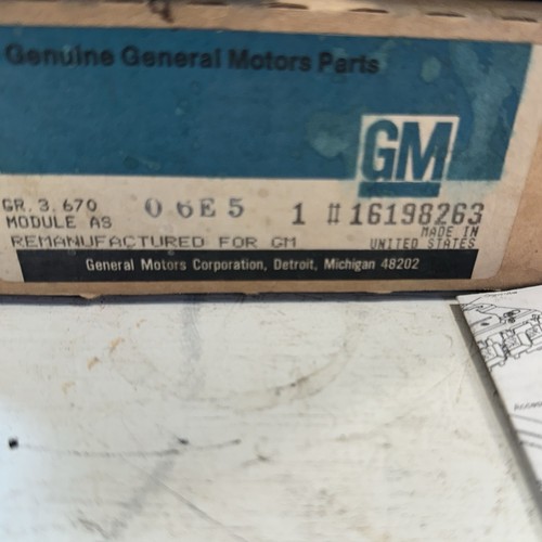 GENUINE GM 16198263 Engine Control Module ECM ECU PCM 1988-93 SUNBIRD TYPHOON - Picture 3 of 7