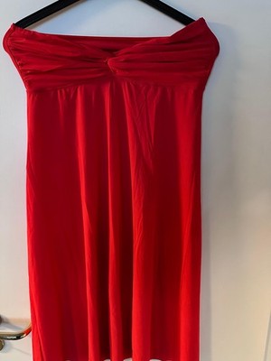 Strandkleid (Beachwear) von ALBA MODA - Farbe: Rot - elastisch - Größe 44/46