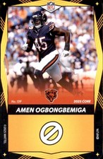 2025 Uno Elite Core Yellow - Amen Ogbongbemiga Chicago Bears #139