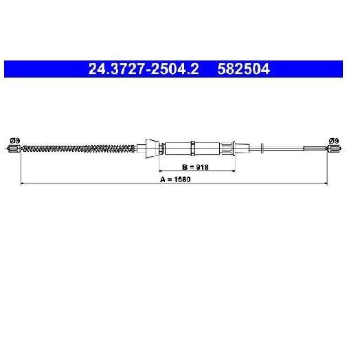 2X Handbremsseil Hinten FüR Skoda Fabia 6Y 1.0 1.2 1.4 1.9 2.0 99 Bis 07 ATE ASY-image