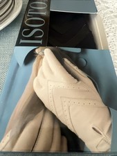 NEW Vintage Isotoner Black Leather Cashmere Lined Gloves Women's Size OS NIB Old