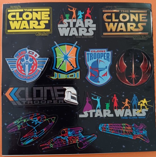 STAR WARS THE CLONE WARS 26 STICKER DECAL SHEET BRAND-NEW UNSTUCK 2008 ...