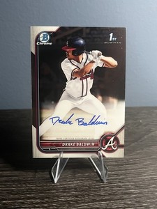 Drake Baldwin 2022 Bowman Chrome 1st Draft AUTO Potential ROTY! Atlanta Braves
