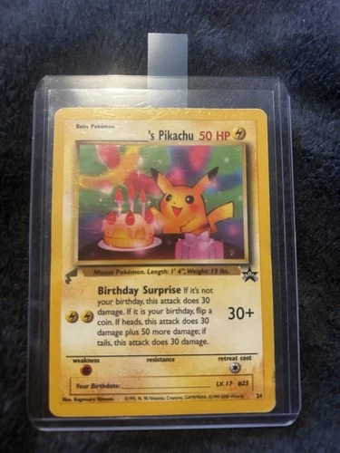 Pokemon TCG WOTC Birthday Pikachu #24 Black Star Promo World Collection