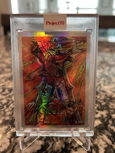 2021 Topps Project 70 JK5- 1957 Topps Baseball Mike Trout #654 Rainbow Foil  /70