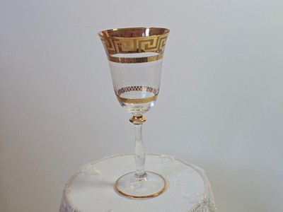 Bohemia Crystal Carmen Gold Weingläser Kristallglas Golddekor 3er Set