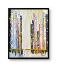 MENA'S City Scape 14x11 Original Acrylic Interior Modern Art