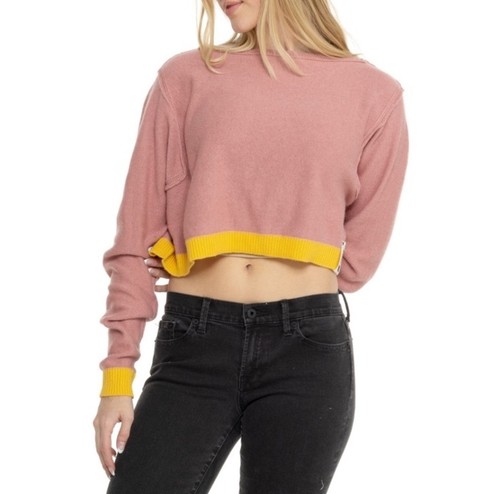 NUOVO Free People We The Free Beach maglione a righe rosa blush taglia XS PREZZO AL PUBBLICO $108 - Foto 2 di 4