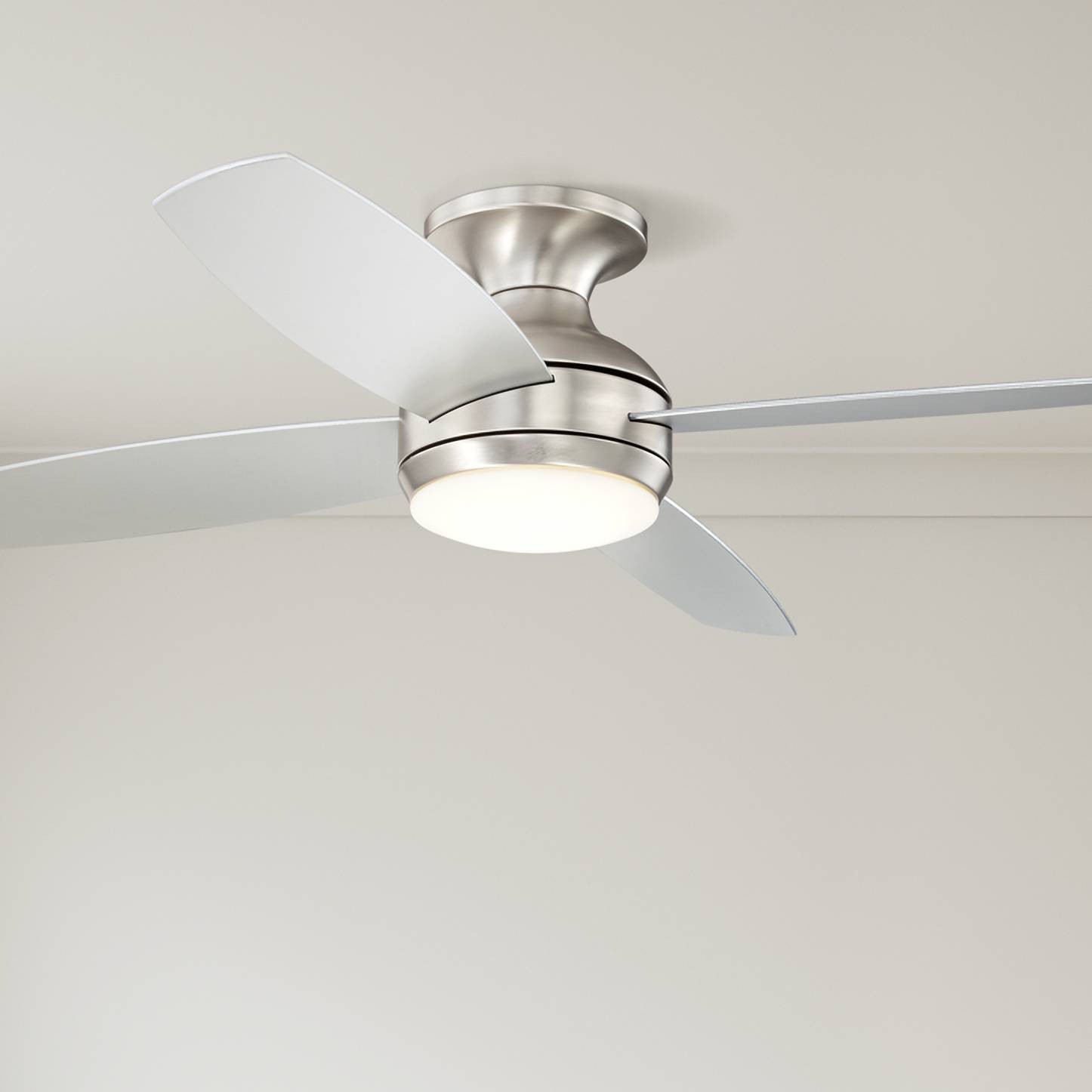 52" Elite Modern Hugger Indoor Ceiling Fan with LED Light Re