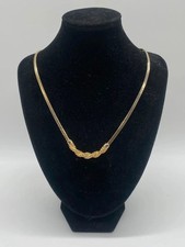 B11 💛 Collier vintage torsadé plaqué or & argent 925 💛