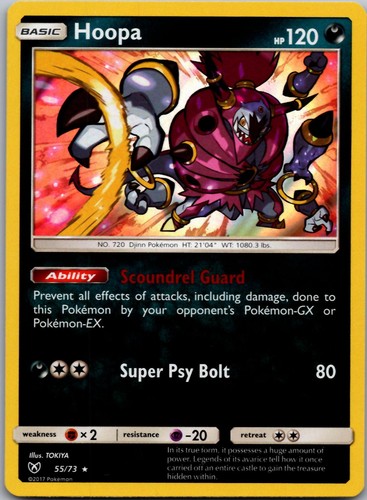 Hoopa 55/73 Holo Rare Shining Legends Pokemon Near Mint
