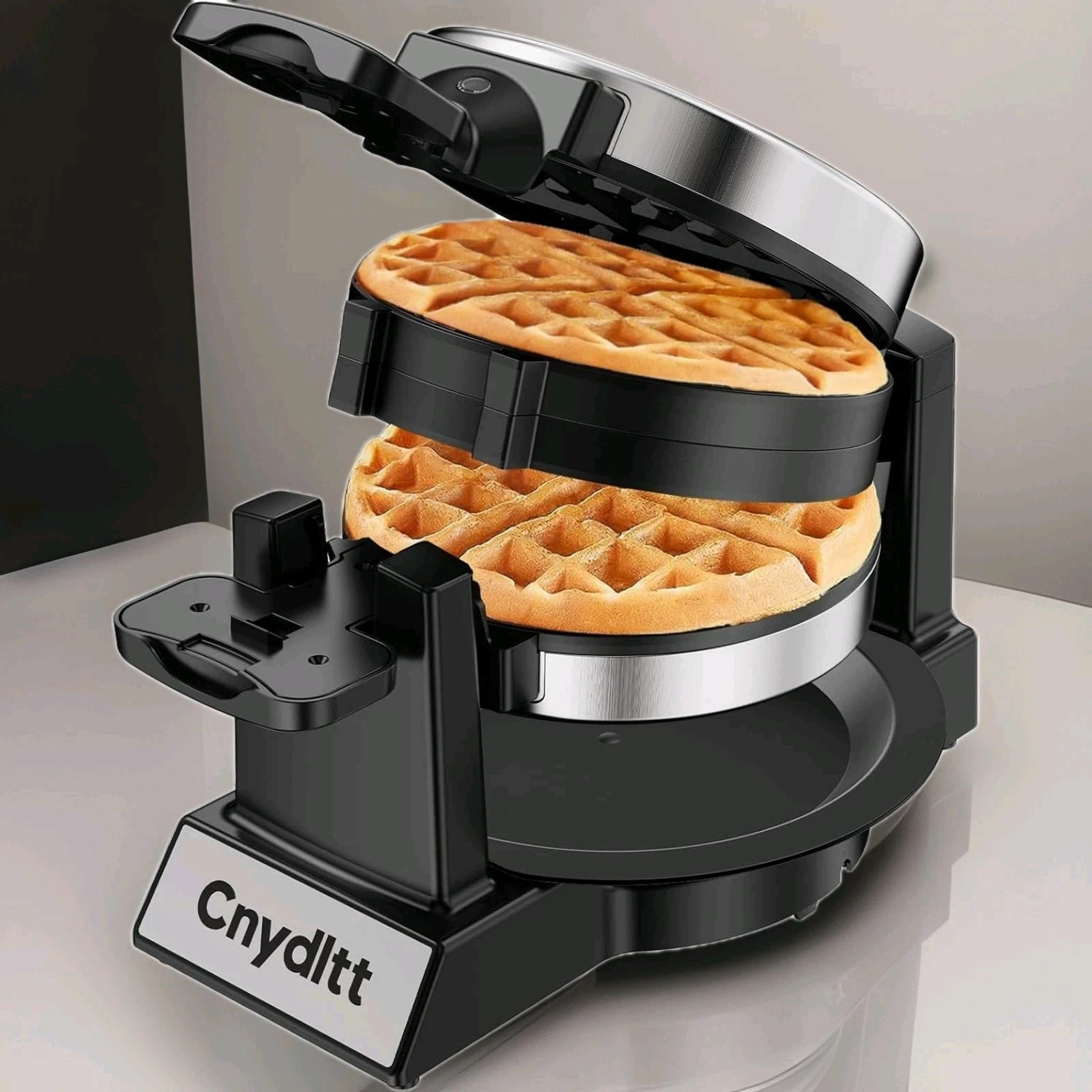 Cnydltt Double Waffle Maker, 1400W, Nonstick Plates, 180° Flip, Stainless, Black
Opens in a new wind