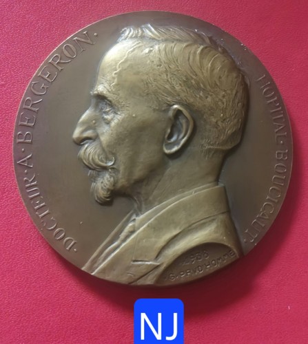 Paris XV ème Hôpital Boucicaut - Belle Méd. Bronze 68mm Docteur A Bergeron 1938 - Imagen 1 de 4
