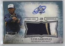 2015 Triple Threads Unity Jumbo Relics Sapphire 5/10 Luis Sardinas Auto 0p57