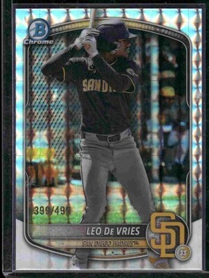 2025 Bowman Chrome Prospects Leo DeVries Geometric Refractor/499