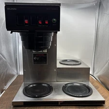 Bunn VP17-3, 3L Black 12 Cup Low Profile Pourover Coffee Brewer, 3 Warmers Works