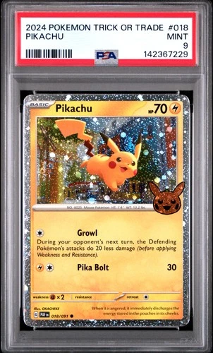 2024 POKEMON TRICK OR TRADE #018 PIKACHU PSA 9