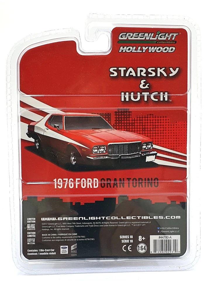 Ford Gran Torino 1976 Greenlight Starsky and Hutch 44780-A 1:64 Foto 4 de 4