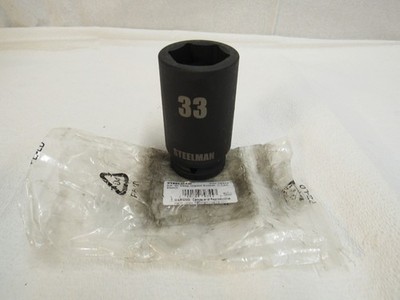 Steelman 3/4 in. Drive 33mm 6 Point Deep Impact Socket 79344