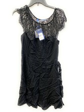 Women's Ralph Lauren Lace Shoulder Dress, Black, 6