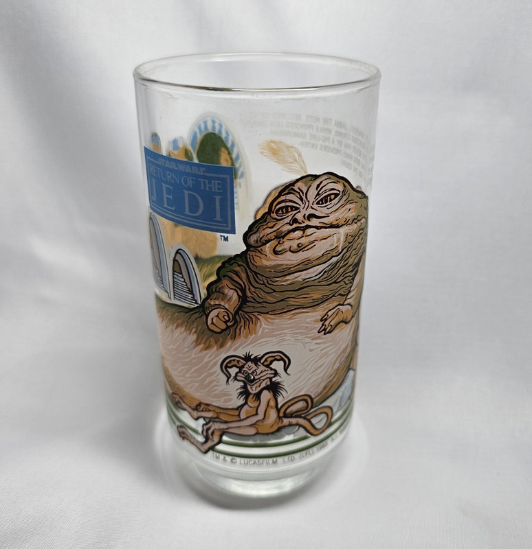 Coca-Cola Vintage 1983 Star Wars Return of the Jedi Jabba the Hutt Glass