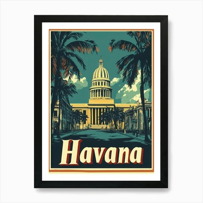 Aihrgdesign A Retro Reiseposter F Gerahmtes Wandbild Poster Leinwanddruck Bild