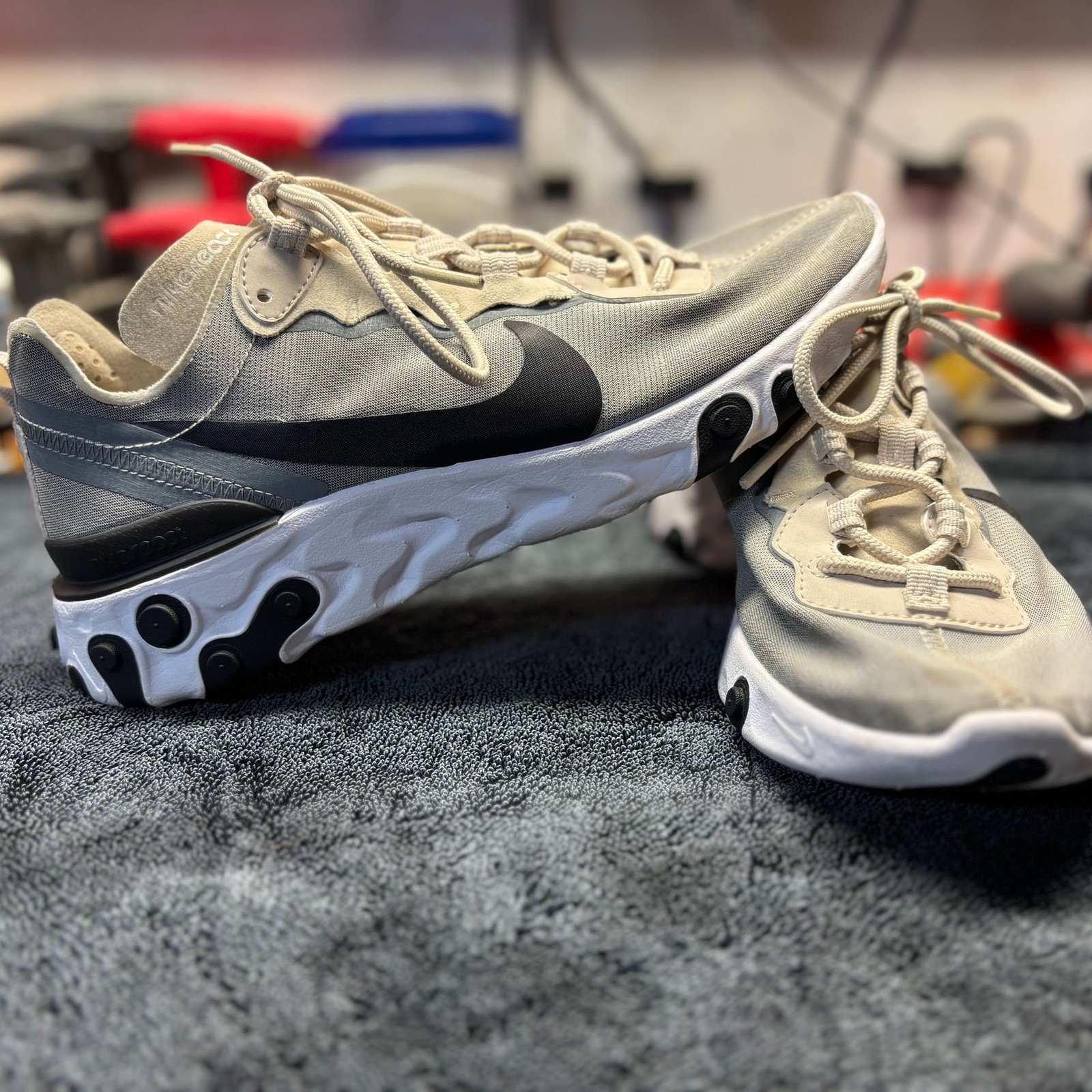 Nike React Element free run 55 Light Orewood Brow… - image 1