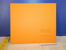 Garrard Synchro Lab 95 Instuction Manual With Template