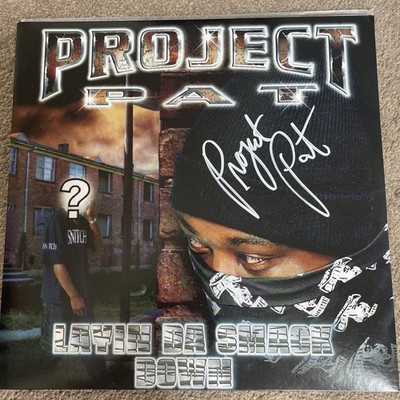 SIGNED COVER Project Pat Layin Da Smack Down. Ltd 2LP White Vinyl New!!!