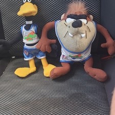 Warner Bros. Space Jam Looney Tunes Plush Set Daffy Duck  Taz 1996 Medium