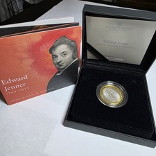 2023 Royal Mint Edward Jenner £2 Silver Proof Coin Box COA 925 Sterling Silver