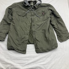 Genuine Dickies Utility Jacket green xl 42-44 zipper and buttons with hoodie