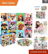 Fun  Safe 60-Piece Educational Puzzles for Kids 4-8  Portable Storage Box