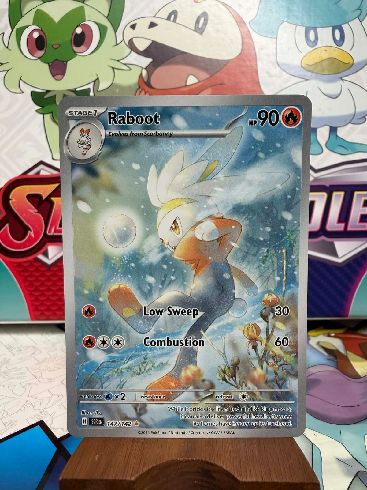 Raboot 147/142 Illustration Rare - Stellar Crown - Pokemon TCG - SHIPS FAST