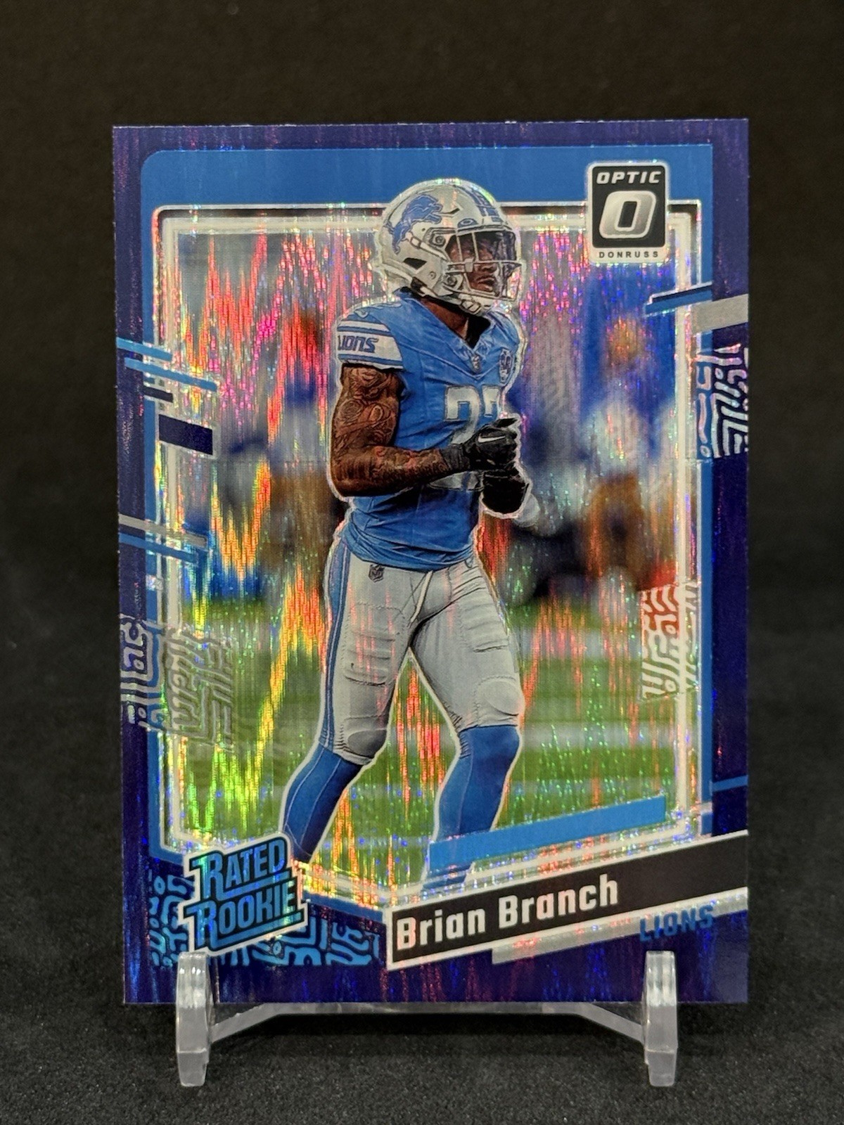 2023 Panini Donruss Optic - Rated Rookie Brian Branch #233 Purple Shock Prizm
