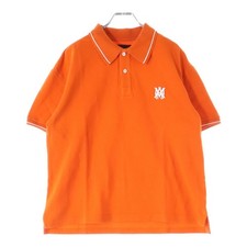 AMIRI Logo Embroidered Moss Ko Short Sleeve Polo Shirt Orange Used 14a7c1d3174d6