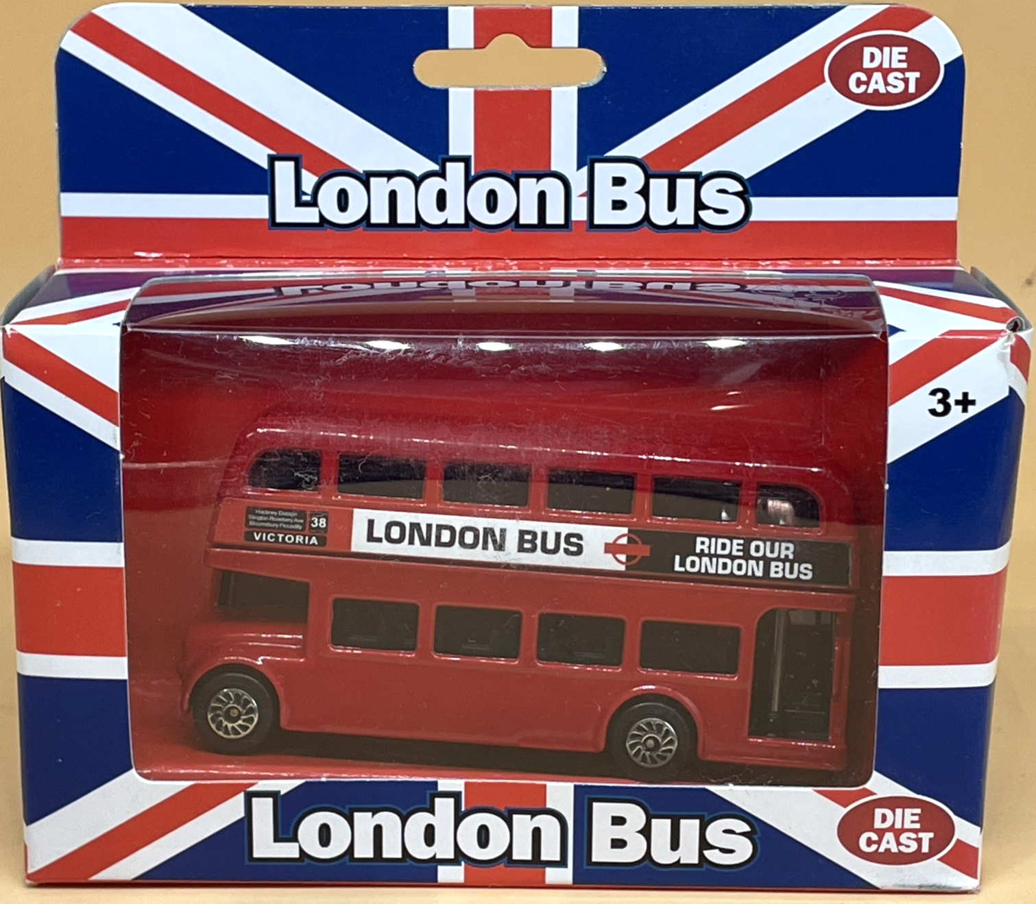London Red Double Decker Bus Diecast Model Boxed England Souvenir Toy 3.25""