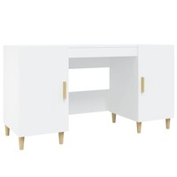 Schreibtisch Weiß 140X50X75 Cm Spanplatte BüRo Home Office Arbeitsplatz