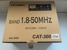 COMET CAT-300 300W HF Antenna Tuner 1.8-60MHz 11-Band SWR Meter DC11-15V