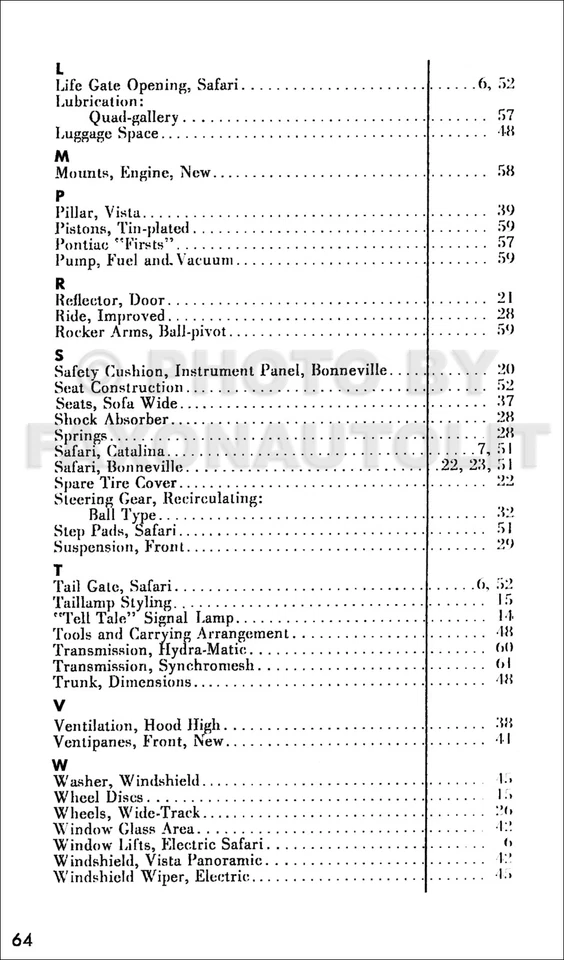 1959 Pontiac Facts Book Dealer Opções de Álbum Recursos Acessórios - Imagem 3 de 3