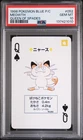 1998 POKEMON BLUE VERSION PLAYING CARDS QUEEN OF SPADES #052 MEOWTH PSA 10