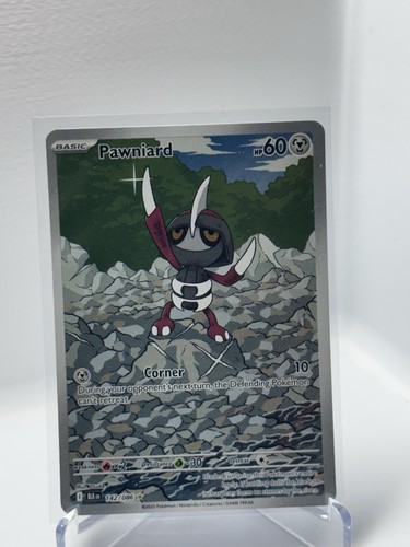 Pokemon TCG Pawniard 142/086 Black Bolt Illustration Rare Holo Card Sv: Black NM