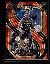2025 Panini Select WNBA #132 Saniya Rivers Red Ice Prizm #/299