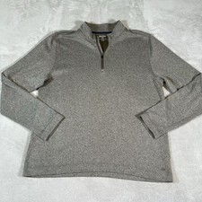 Rhone 1/4 Zip Pullover Sweater Men's Size XL Brown Polyester Preppy Casual USA