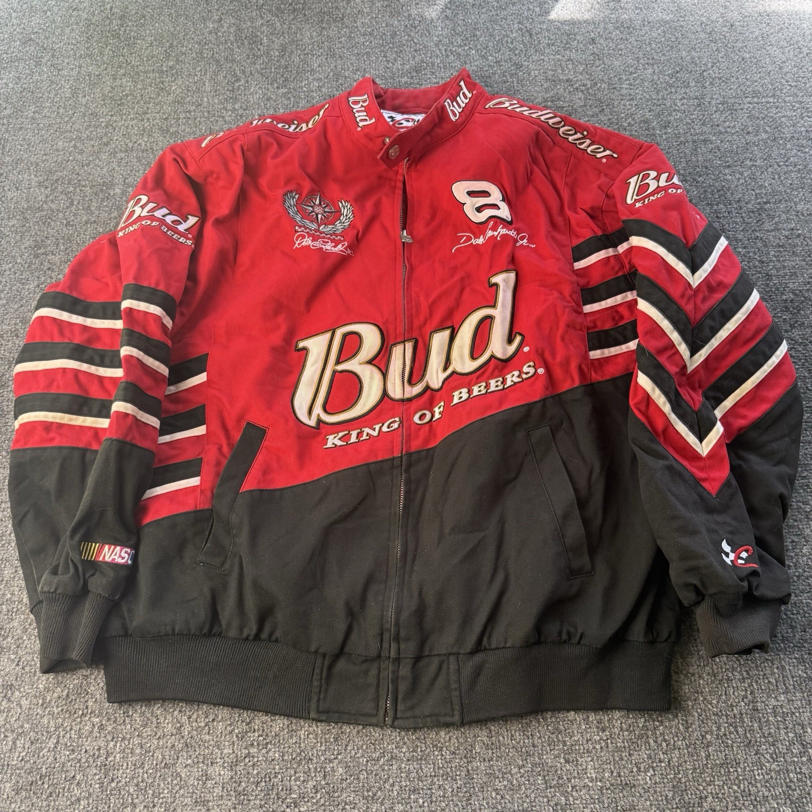 Vtg Dale Earnhardt Jr 8 Budweiser Racing Jacket Mens … - Gem