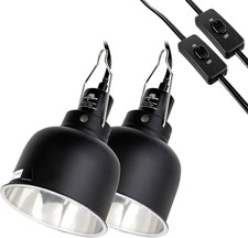 2 Pack Reptile Light Fixture, 5.5In Deep Dome Reptile Lamp Fixture, Optical