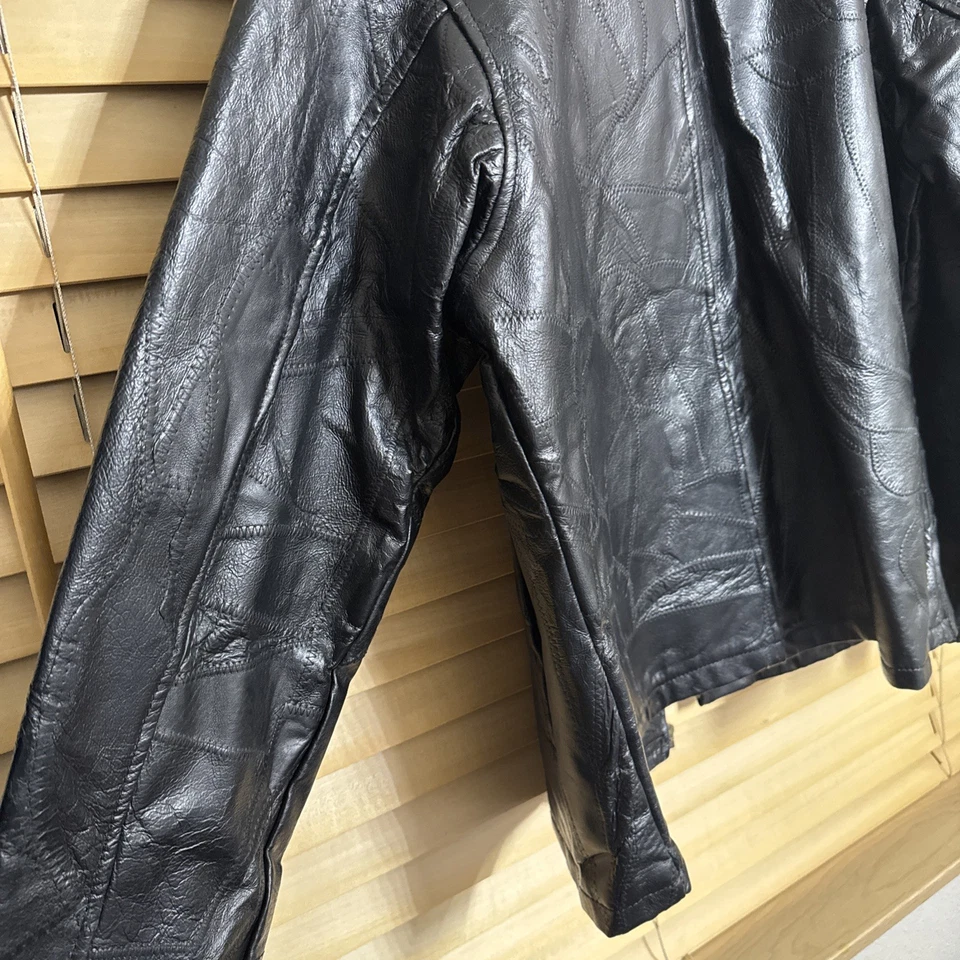 Cellini 100% Genuine Leather Jacket Size XL For Men. Stylin’ Jacket Cool Pattern - Image 3 of 4