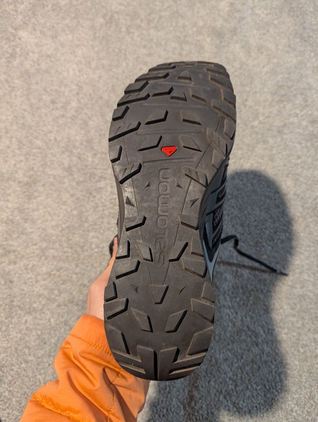 Salomon X Crest Shoes Mens 11.5 Gray Trail Hiking Contagrip Energycell Sneakers